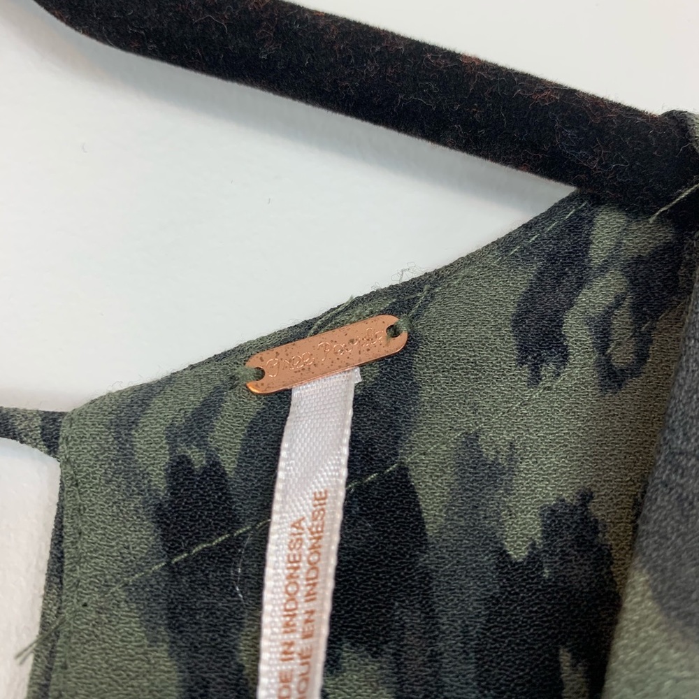 NWT Free People Fake Love Camo Mini Dress Small - Picture 3 of 11